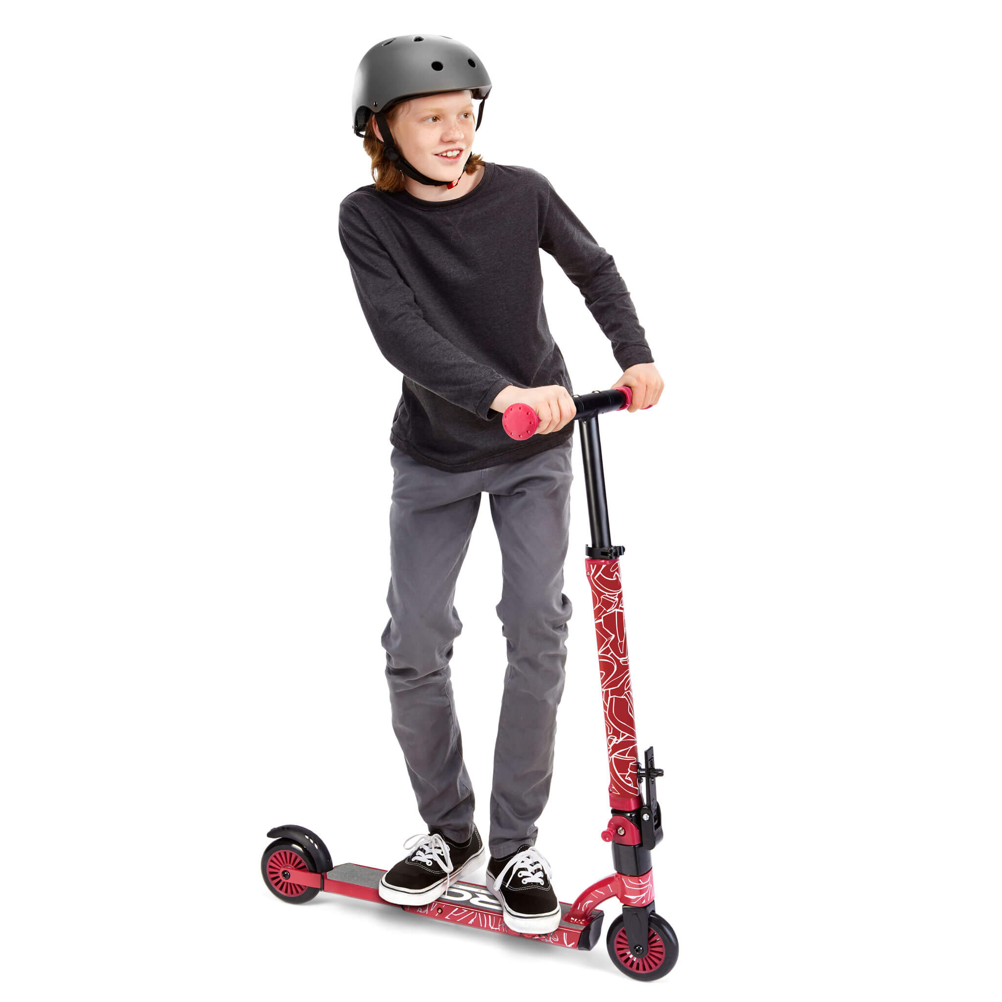 Little Tikes Viro Rides Compact Scooter Black and Red - Image 2