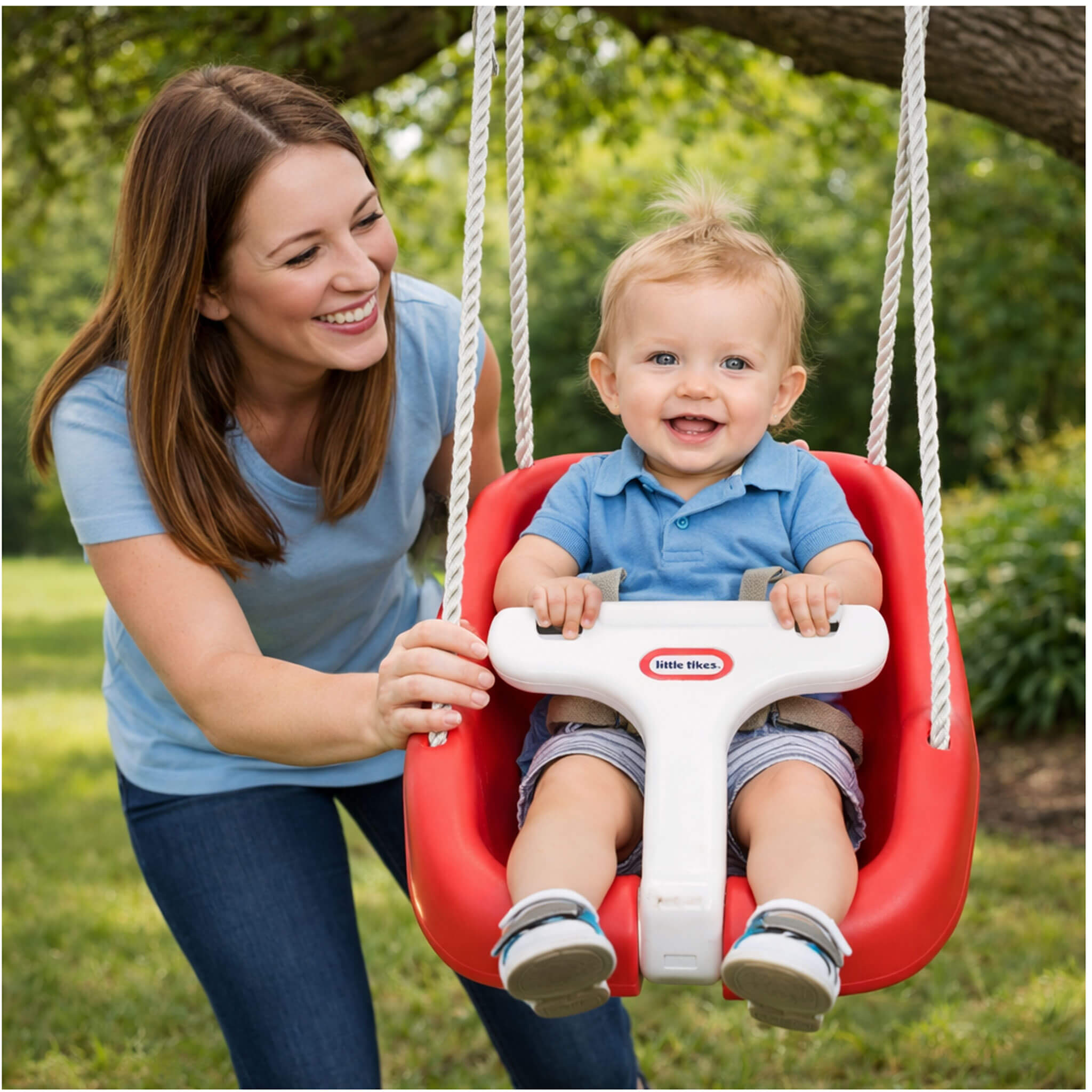 Little Tikes 2-in-1 Snug 'n Secure? Swing - Red - Image 3
